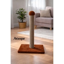 Petscape Dikey Kedi Tırmalama Tahtası İthal Jüt/Sisal İpli 50cm (Karışık renklerde gönderilmektedir)