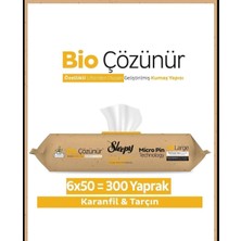 Starseven Sleepy Bio Çözünür Yüzey Temizlik Havlusu&amp;mendili Karanfil&amp;tarçın 6X50 (300 Yaprak)