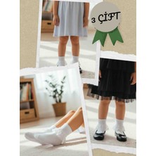 Algitsin O L A Kız Çocuk Dantelli Çorap 3 Lü Set