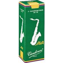 Vandoren SR2725 Java Tenor Saksafon Kamışı No:2,5 (Profesyonel) | 5'li Paket, Yeşil Java Serisi, Parlak ve Güçlü Ton Karakteri, Tam Uyum