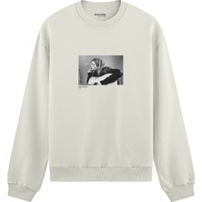 The Lucid Lab Kurt Cobain 1990 Oversize Sweatshirt - Beyaz