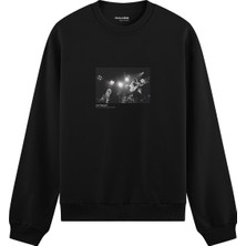 The Lucid Lab LED Zeppelin Pontiac Silverdome 1977 Oversize Sweatshirt - Siyah