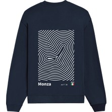 The Lucid Lab Monza Circuit Artwork Oversize Sweatshirt - Lacivert