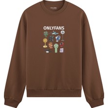The Lucid Lab Onlyfans Oversize Sweatshirt - Kahverengi