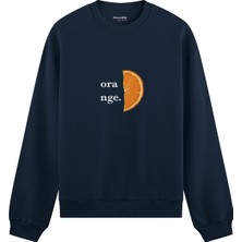 The Lucid Lab Orange Oversize Sweatshirt - Lacivert