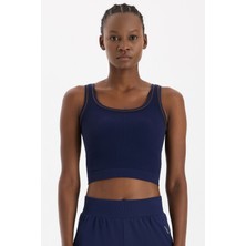 COMEUP Kontrast Biyeli Fitilli Atlet Oxford Blue