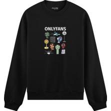 The Lucid Lab Onlyfans Oversize Sweatshirt - Siyah