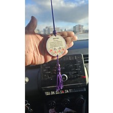 Özgürce Güzel Tasarımlı Araba Dikiz Aynası Süsü, Nazar ve Dua Detaylarıyla Şıklık