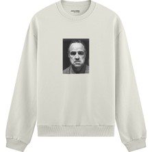 The Lucid Lab Marlon Brando / Godfather 1972 Oversize Sweatshirt - Beyaz