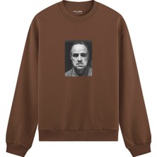 The Lucid Lab Marlon Brando / Godfather 1972 Oversize Sweatshirt - Kahverengi