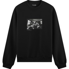 The Lucid Lab LED Zeppelin Limo Los Angeles 1971 Oversize Sweatshirt - Siyah