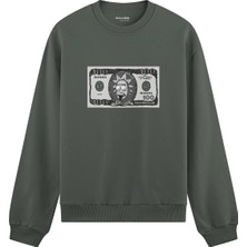 The Lucid Lab Morty Dollar Oversize Sweatshirt - Antrasit