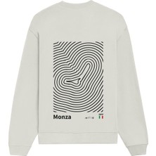 The Lucid Lab Monza Circuit Artwork Oversize Sweatshirt - Beyaz