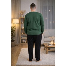 Morvarid %100 Pamuk Mevsimlik Büyük Beden Erkek Pijama Takımı