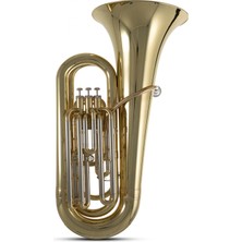 Roy Benson TB-301-3 Pistonlu Tuba (Profesyonel - Bb Tuba) | 3 Pistonlu Mekanizma, Sarı Pirinç Gövde, Nikel Gümüş Dış Slaytlar, Lake Bitiş | Ölçüler: 3/4 Ölçü Kompakt Tasarım