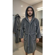 Le Gule Home Battal Boy Geniş Kalıp %100 Pamuk Erkek Bornozu