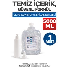 Aquamed Aqua Cubitainer Ultrason Ekg ve Epilasyon Jeli 5000 ml – Cilt Dostu, Kokusuz, Hipoalerjenik