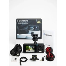 Azurtech Araç Içi Kamera Wifi Özellikli Ekranlı Ön ve Geri Görüş Kameralı Mikrofonlu 3 Inç Hd