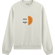 The Lucid Lab Orange Oversize Sweatshirt - Beyaz