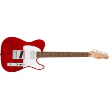 Squier 0378280538 Affinity Telecaster Fmt Sh Elektro Gitar (Crimson Red Transparent - Akçaağaç Klavye) | Başlangıç ve Orta Seviye Alevli Kapak ve Sh Manyetik Dizilimi