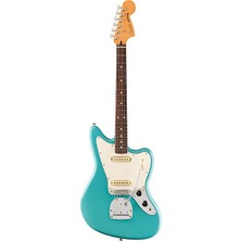 Fender 0140580518 Player Iı Jaguar Elektro Gitar (Aquatone Blue - Gülağacı Klavye) | Modern Profesyonel Seri Modern C Sap Profili ve Çok Yönlü Jaguar Manyetikleri