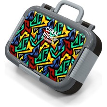 Coral High Kids Siyah Grafiti Desenli Paslanmaz Çelik Beslenme Kabı 39167