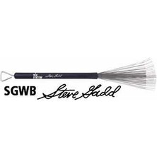 Vic Firth Sgwb Steve Gadd Signature Tel Fırça (Profesyonel) | Takılmayı Önleyen Özel Açılı Tel Yapısı, Pürüzsüz Süpürme (Sweep) Hissi, Siyah Sap ve Geri Çekilebilir Mekanizma
