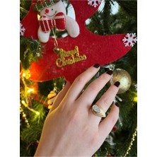 Asteria Jewelry Damla Model 14K Altın Kaplama Yüzük
