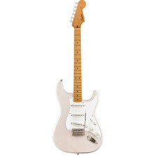 Squier 0374005501 Classic Vibe '50S Stratocaster Elektro Gitar (White Blonde - Akçaağaç Klavye) | Vintage Üst Seviye Dönem Doğru Donanım ve Yarı Saydam Beyaz Cila
