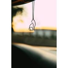 Özgürce Metal Kedi Dikiz Aynası Süsü, Şık ve Zarif Oto Dekoru