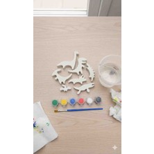 Queens Atölye Taş Tozu Dinozor Boyama Kiti | Çocuklar Için Yaratıcı Aktivite Seti (7 Figür)