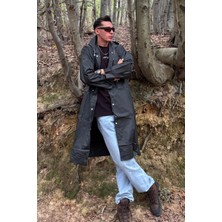 Mollycrush Unisex Yağmurluk – Kapüşonlu Hafif Su Geçirmez Uzun Yağmurluk