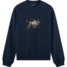 The Lucid Lab LED Zeppelin Pontiac Silverdome 1977 Oversize Sweatshirt - Lacivert