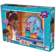  ks doc mcstuppins 100 parça karton puzzle
