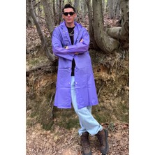 Mollycrush Unisex Yağmurluk – Kapüşonlu Hafif Su Geçirmez Uzun Yağmurluk