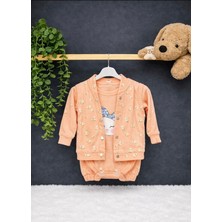 Nurcan Bebe Yelekli Fitilli Zıbın Takım(6-9-12 Ay)