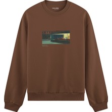 The Lucid Lab Nighthawks Oversize Sweatshirt - Kahverengi