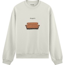 The Lucid Lab Pivot! / Friends Oversize Sweatshirt - Beyaz