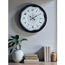 Çetiner Group Şaheser Tasarım Zarif Desenli 40 cm Metal Duvar Saati
