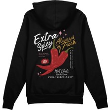 The Lucid Lab Chili Vibes Only Oversize Hoodie - Siyah