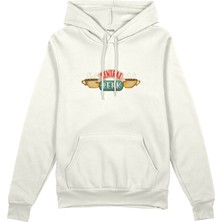 The Lucid Lab Central Perk / Friends Oversize Hoodie - Beyaz