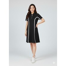 On Triko Çizgi Detaylı Elbise 76483