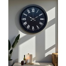 Çetiner Group Luxury Black 40 cm Metal Duvar Saati