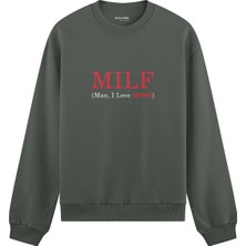 The Lucid Lab Mılf / Man I Love Ferrari Oversize Sweatshirt - Antrasit