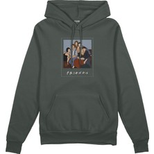 The Lucid Lab Friends Silüetli Oversize Hoodie - Antrasit