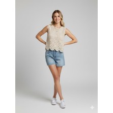 On Triko Astarlı Örme Bluz 76371