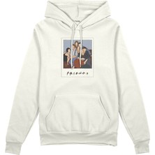 The Lucid Lab Friends Silüetli Oversize Hoodie - Beyaz