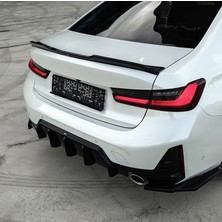 Aftermarket Bmw 3 Serisi G20/G21 M Paket 2022+ Arka Difüzör Parlak Siyah