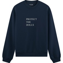 The Lucid Lab Protect The Dolls Oversize Sweatshirt - Lacivert