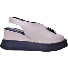 Albini 25100240Y Kadın Deri Dolgu Topuk Sandalet